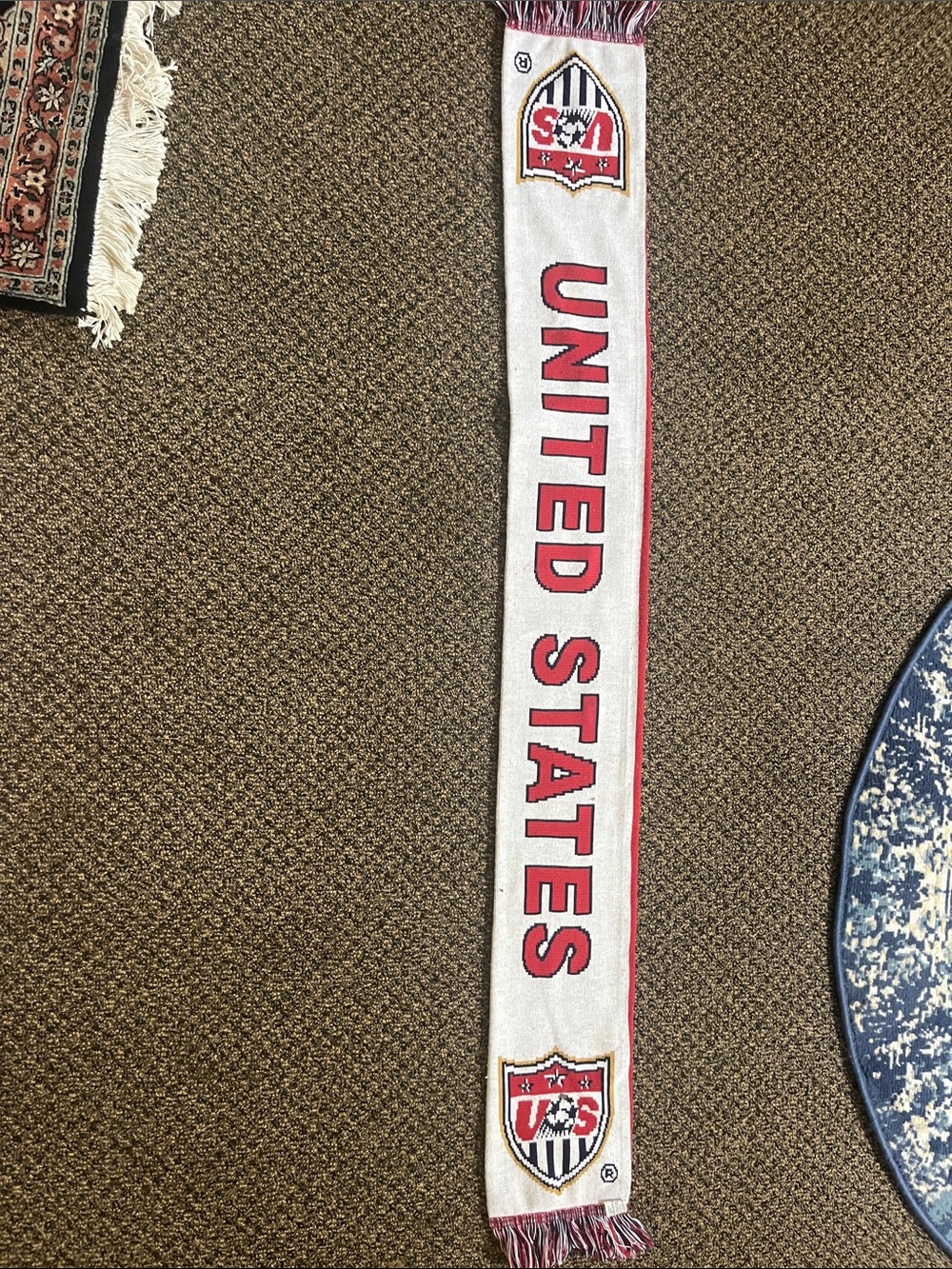 United States Red and White Soccer Scarf